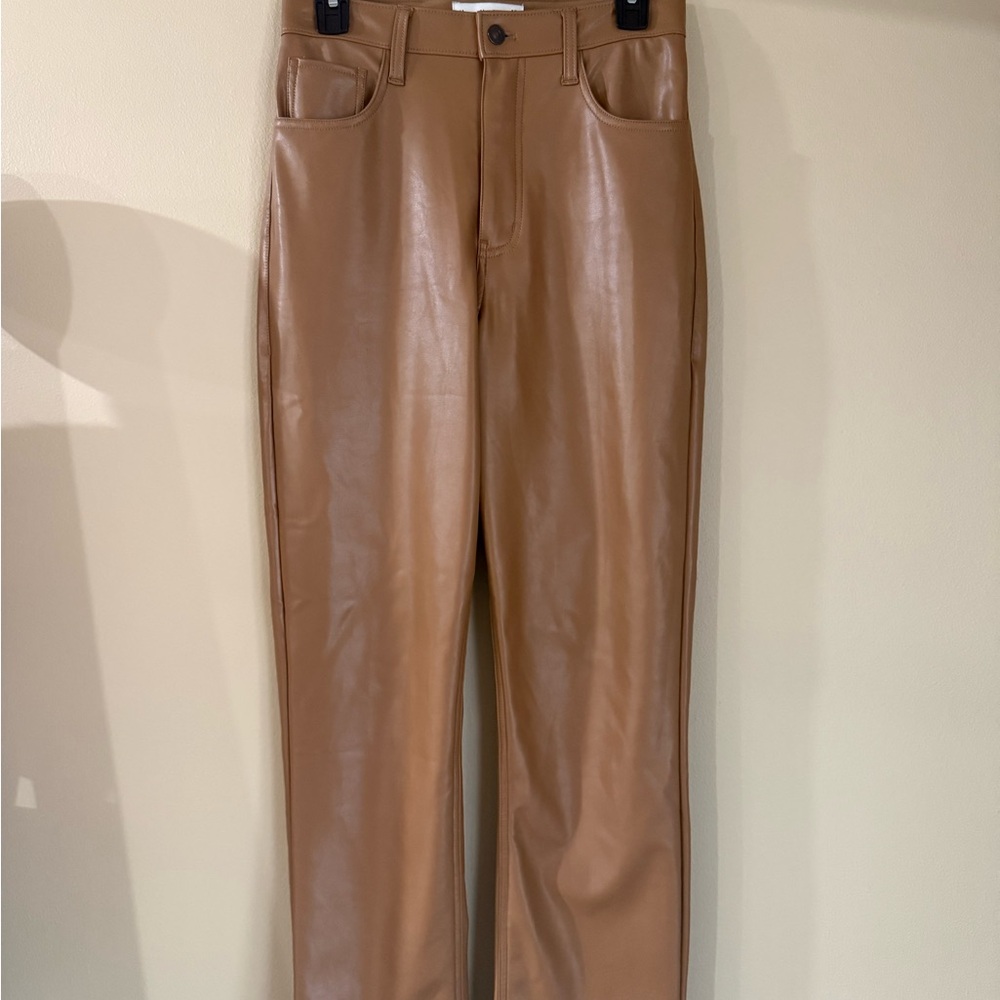 Women’s Abercrombie and Fitch Curve Love Faux Leather Pants in Brown